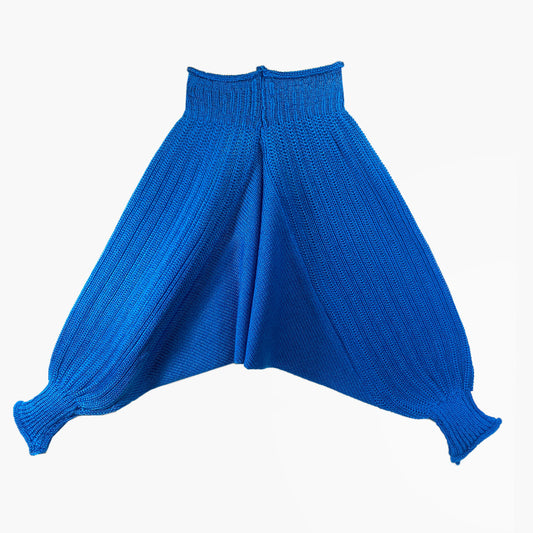 Sarouelhose von vincente aus Tencel/Lyocell gestrickt in Blau
