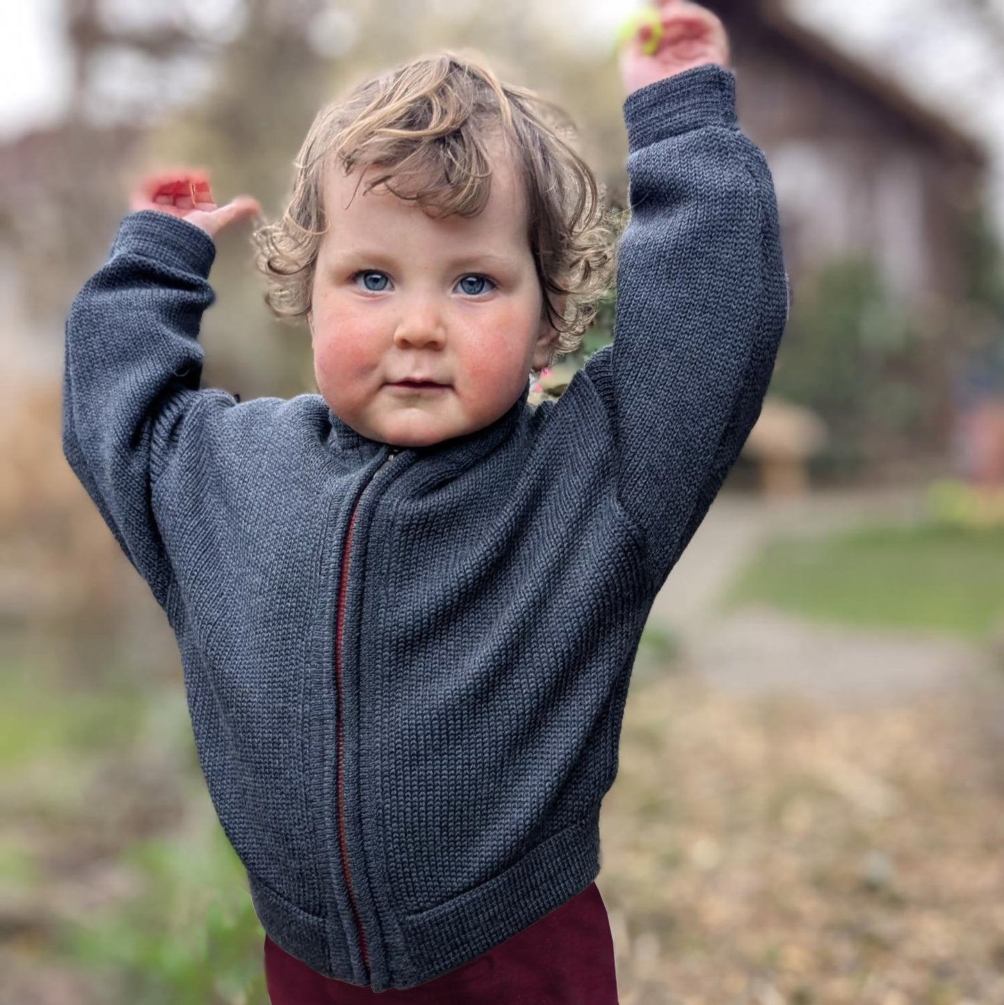 gestrickte Bomberjacke für Kinder