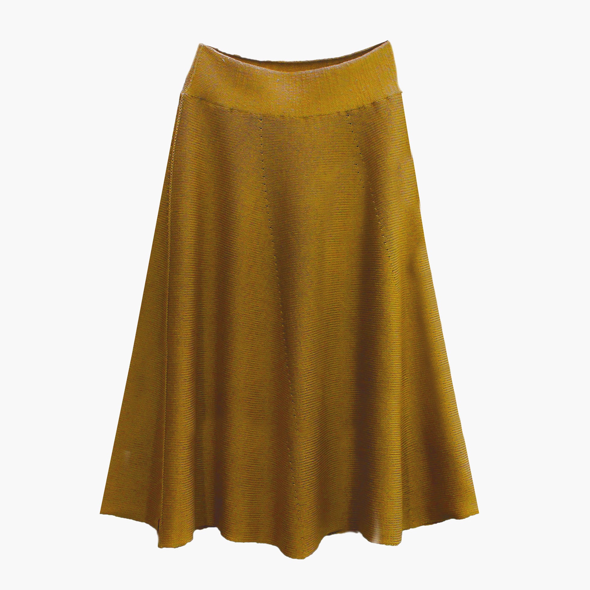 Ausgestellter Midi Strickrock in Bronce