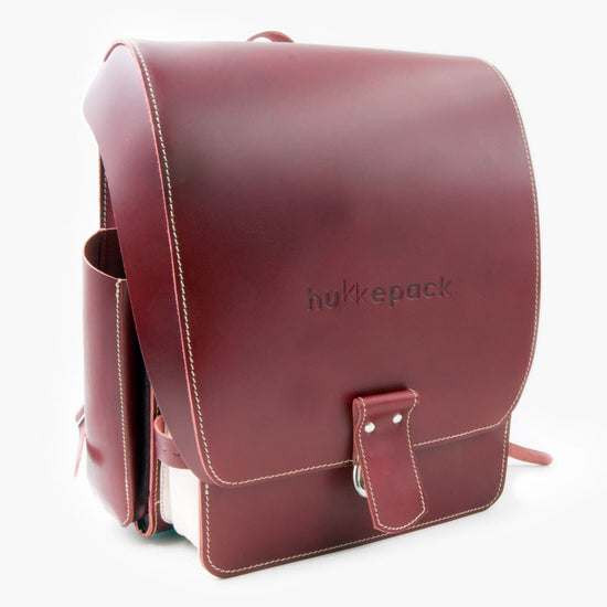 Roter Lederschulranzen von hukkepack