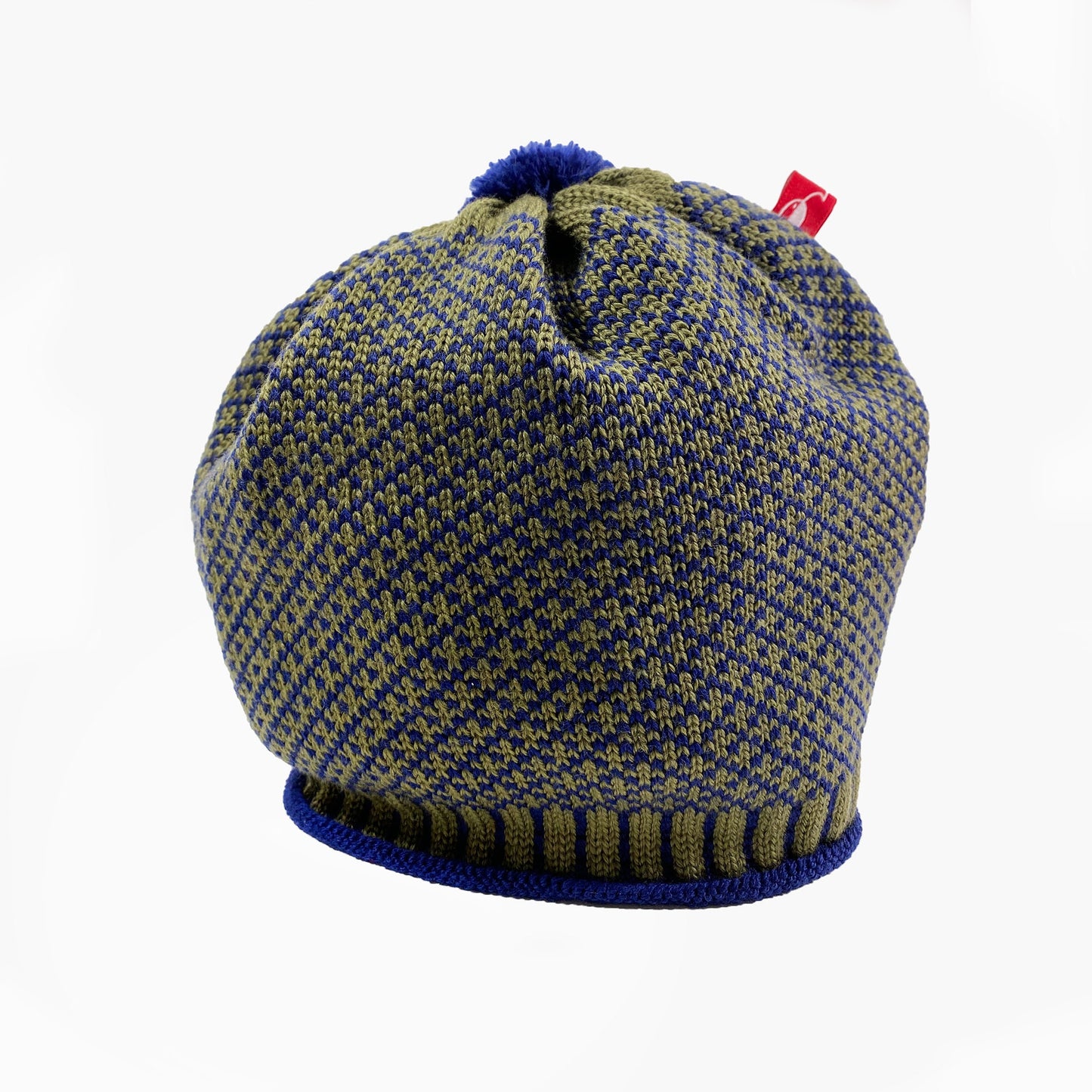 Mütze mit Rauten-Muster  / 100%Schurwolle (Merino)